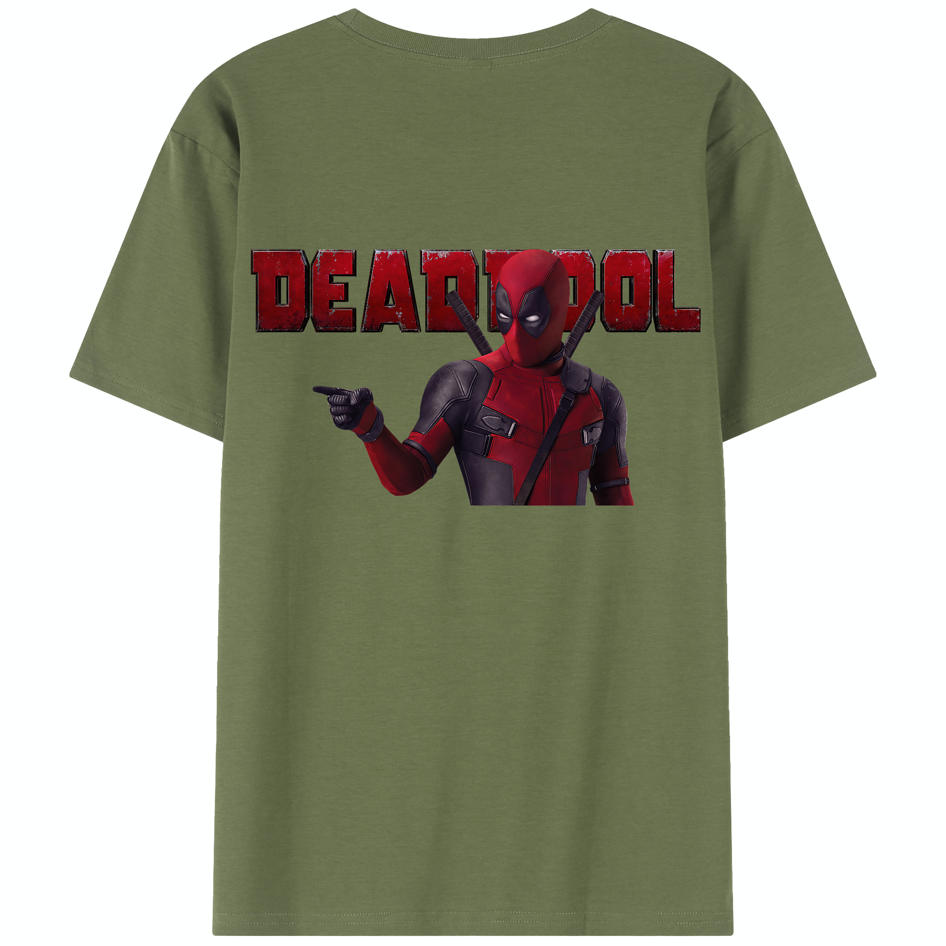 （画像用） Deadpool デッドプール 綿100％半袖Tシャツ（背面プリント）
